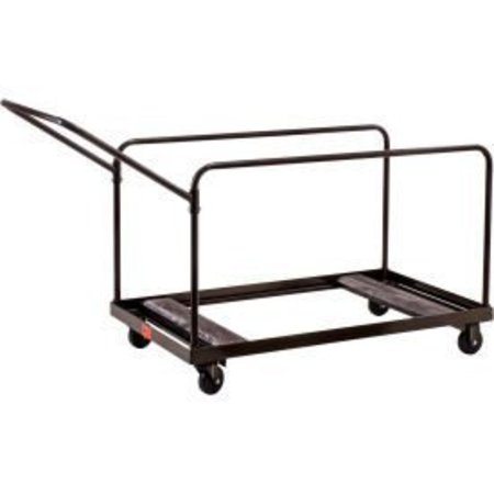 NATIONAL PUBLIC SEATING Interion MultiUse Table Transport Dolly Cart  Brown  10 Table Capacity INT-DYMU